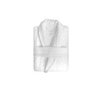 Peignoir En Coton 500gr/M2 Taille L Lagune Blanc, Par Soleil D'ocre