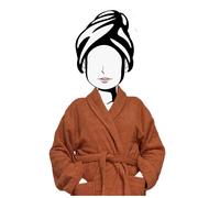Peignoir En Coton 500gr/M2 Taille M Lagune Terra, Par Soleil D'ocre