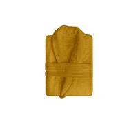 Peignoir En Coton 500gr/M2 Taille S Lagune Moutarde, Par Soleil D'ocre