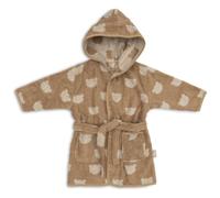 Jollein Peignoir enfant 1-2 ans Teddy Bear – 100% coton éponge, jacquard, capuche, OEKO-TEX