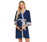 Peignoir Enceinte - Robe de Maternité Peignoir de Grossesse Peignoir Doux Allaitement Chemise de Nuit Robots de Bain Pour les Femmes Enceintes Avec GüRtel Allaitement Chemise de Nuit Chemise de