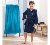 Peignoir enfant 100% coton, om 1993 bleu marine 10/12A
