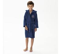 Peignoir enfant brodé 100% coton, psg ruban bleu marine 10/12A