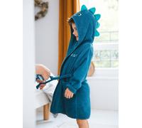 Peignoir enfant Dinosaure personnalisable bleu 4A