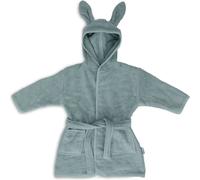 Peignoir enfant en coton bleu clair 3/4A