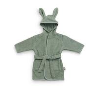 Peignoir enfant en coton vert d'eau 3/4A