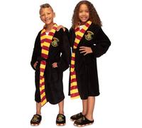 HARRY POTTER Poudlard Enfant Peignoir - Noir, Taille - Âge 7-9 Ans