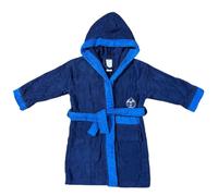 peignoir éponge 100% coton les vengeurs marvel capitaine america peignoir à capuche et ceinture pour enfants, bleu, 7-8 ans