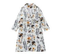 Peignoir Femme en Flanelle - Long et Doux avec Imprimé - Idéal pour Restau au Chaud Les Matins Frais ou Les Soirées d’ Hiver