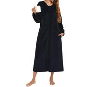 Peignoir Femme Grande Taille Robe De Chambre Femme Polaire Longue Pijamas Femme Hiver Confortable Casual Maison Peignoir À Capuche En Flanelle Court/long 2024 Automne Hiver Vêtements De Nuit Unisexe