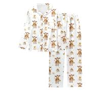 Peignoir Femme Polaire Robe De Chambre Soie Kawaii Douceur Pyjama Femme Noel Pyjama Femme Noel Cadeaux de Noel pour Papa Cartes Cadeaux
