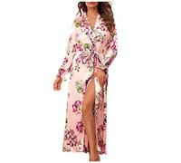 Peignoir Femme Satin, Robe Kimono, Pyjama De Demoiselle d'honneur, Robe De Nuit, Robe De Chambre Kimono, Kimono, Sexy, Doux, pour Fête De Mariage, Pyjama Cadeau