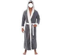 Peignoir Homewear Hommes Pyjama D’Hiver Pyjamas Vêtements De Nuit Chemises De Nuit Peignoir Robe D’Automne Et D’Hiver, A, M