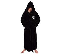 Peignoir Homme - Homme Capuche - Long - Guerrier - Moine - Chaud - Pyjama - Automne - Hiver - Doux - Taille l - Noir - idée Cadeau
