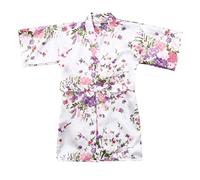 Peignoir Kilono en satin de soie pour bébé la nuit ; vêtements sweatshirts surdimensionnés, Blanc., 6-7 ans