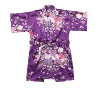 Peignoir Kilono en satin de soie pour bébé la nuit ; vêtements sweatshirts surdimensionnés, lilas, 7-8 ans