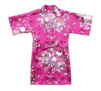 Peignoir Kilono en satin de soie pour bébé la nuit ; vêtements sweatshirts surdimensionnés, Rose, 6-7 ans