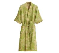 Peignoir kimono en coton pour femme - Midi - Doux en mousseline imprimé - Peignoir de bain léger, séchage rapide et absorbant - Robe de détente pour le spa, la maison, les voyages - Pyjama Yukata