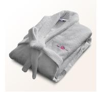 Peignoir - LE TEMPS D'UN BAIN - Taille M - 100% Coton 500g/m² - Doux, Absorbant, Unisexe - Gris clair