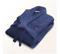 Peignoir - LE TEMPS D'UN BAIN - Taille S - 100% Coton 500g/m² - Doux, Absorbant, Unisexe - Bleu