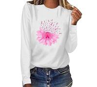 Peignoir MariéE Personnalisé Cancer du Sein Top Tee Shirt Femme Long Ample Deguisement Annee 90 Femme Tee Shirt Manches 3/4 Femme Robes Femmes D éTé Courtes Chemise Legere Randonnee Femme