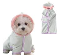 Peignoir pour animaux de compagnie pour chiens et chats, jolie serviette à capuche avec boucle de suspension, super absorbant en microfibre à séchage rapide, pour après le bain, la promenade pluvieuse