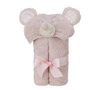 Peignoir pour enfant, serviette de bain douillette avec capuche, couverture pour enfant, serviette 25 (souris/lilas)