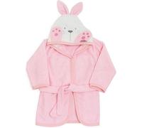 Ti TIN, Peignoir de bain pour Enfant, Taille 3 à 9 mois | Sortie de bain Douce, Confortable et Absorbante - 90% coton, 10% polyester - Tissu Éponge - Motif Lapin - Couleur Rose - 340g/m²