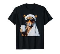 Peignoir relaxant léopard avec café T-Shirt