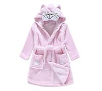 Peignoir Sortie De Bain Enfant Cartoon Peignoir À Capuche Serviette De Bain Doux Robe De Chambre pour Filles Garçon Cat 130