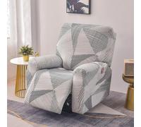 PEIHUODAN 1 Place Housse de Fauteuil Inclinable 4 Pièces, Simplicité Style Housse de Canapé avec Accoudoirs en Polyester Extensible, avec Poches Latérales Housses de Chaise Relaxante (Style 4)