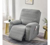 PEIHUODAN 1 Place Housse de Fauteuil Inclinable 4 Pièces, Simplicité Style Housse de Canapé avec Accoudoirs en Polyester Extensible, avec Poches Latérales Housses de Chaise Relaxante (Style 8)