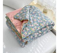 PEIHUODAN Couette d'été en Coton Lavé Double Gaze - Fibre de Soja et Polyester Léger - Duvet Respirant pour Toutes Saisons - Lavable en Machine pour Lit Simple/Double (Color 3,200x230 cm)