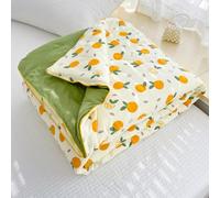 PEIHUODAN Couette d'été en Coton Lavé Double Gaze - Fibre de Soja et Polyester Léger - Duvet Respirant pour Toutes Saisons - Lavable en Machine pour Lit Simple/Double (Color 5,200x230 cm)