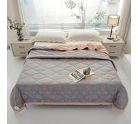 PEIHUODAN Couette Ete Legere Et Fine sans Housse Couverture D'été Imprimé Floral Couleur Couette Ete Coton 1-2 Personne Lavable Dessus De Lits Et Couvre Lit (Color 4,180x200cm)