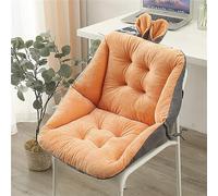 PEIHUODAN Coussin de Siège en Forme d'oreille de Lapin avec Support Lombaire Antidérapant Coussin de Chaise pour Le Dos pour Le Salon, la Cuisine, Le Jardin, Le Bureau, Etc (Orange,45 * 45cm)
