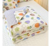 PEIHUODAN Couverture d'été Réversible, Dessus de Lit Légère en Coton Respirant avec Dos Minky à Points, Couverture Édredon Lavable pour Enfant, lit, Berceau, Canapé & Voyage (Color 8,200x230 cm)