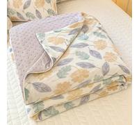 PEIHUODAN Couverture d'été Réversible, Dessus de Lit Légère en Coton Respirant avec Dos Minky à Points, Couverture Édredon Lavable pour Enfant, lit, Berceau, Canapé & Voyage (Color 11,200x230 cm)