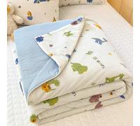 PEIHUODAN Couverture d'été Réversible, Dessus de Lit Légère en Coton Respirant avec Dos Minky à Points, Couverture Édredon Lavable pour Enfant, lit, Berceau, Canapé & Voyage (Color 3,200x230 cm)
