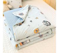 PEIHUODAN Couverture d'été Réversible, Dessus de Lit Légère en Coton Respirant avec Dos Minky à Points, Couverture Édredon Lavable pour Enfant, lit, Berceau, Canapé & Voyage (Color 6,200x230 cm)