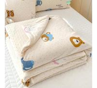 PEIHUODAN Couverture d'été Réversible, Dessus de Lit Légère en Coton Respirant avec Dos Minky à Points, Couverture Édredon Lavable pour Enfant, lit, Berceau, Canapé & Voyage (Color 1,200x230 cm)
