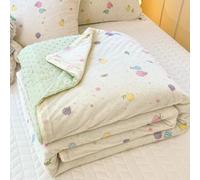 PEIHUODAN Couverture d'été Réversible, Dessus de Lit Légère en Coton Respirant avec Dos Minky à Points, Couverture Édredon Lavable pour Enfant, lit, Berceau, Canapé & Voyage (Color 4,150x200 cm)
