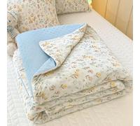 PEIHUODAN Couverture d'été Réversible, Dessus de Lit Légère en Coton Respirant avec Dos Minky à Points, Couverture Édredon Lavable pour Enfant, lit, Berceau, Canapé & Voyage (Color 9,200x230 cm)