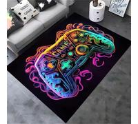 PEIHUODAN Gaming Visuel 3D Cool Rug, Tapis Décoratif De Jeu Néon Et Graffiti, Carpet Essentiel pour Les Salles De Jeux des Adolescents Et des Enfants, Salons, Chambres À Coucher (Couleur 3,80x160cm)