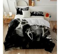 PEIHUODAN Halloween Housse Couette Set Microfibre Gothique Film d'horreur Impression 3D Garçons Enfants Hommes Enfants Housse De Couette Taie d'oreiller Chambre Décoration (Couleur 2,220x240cm)