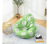 PEIHUODAN Housse Pouf Pas de Remplissage, Fleurs Art Abstrait 3D Pouf Poire Enfant Gaming, Polyester, pour Game, Lecture des Garçons Filles Aods Hommes Femmes, 70x80 cm, Color 6
