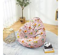PEIHUODAN Housse Pouf Pas de Remplissage, Patins à roulettes Hip-hop 3D Pouf Poire Enfant Gaming, Polyester, pour Game, Lecture des Garçons Filles Aods Hommes Femmes, 80x90 cm, Color 1