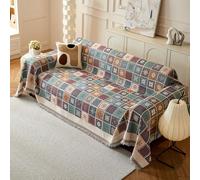 PEIHUODAN Plaid pour Canapé Grande Taille - Doux Polyvalent pour Canapé 1/2/3/4 Places - Style Bohème Motif Fleur Mandala - Couverture Décorative pour Chaises, Lits (Couleur 1,180x180cm)