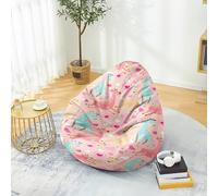 PEIHUODAN Pouf Enfant sans Rembourrage Imprimé Girafe, Idéal pour Salle de Jeux & Chambre d'enfant, Petit Pouf pour Tout-Petits Garçons & Filles (Pattern 7,70x80cm)