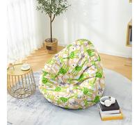 PEIHUODAN Pouf Enfant sans Rembourrage Imprimé Girafe, Idéal pour Salle de Jeux & Chambre d'enfant, Petit Pouf pour Tout-Petits Garçons & Filles (Pattern 2,80x90cm)